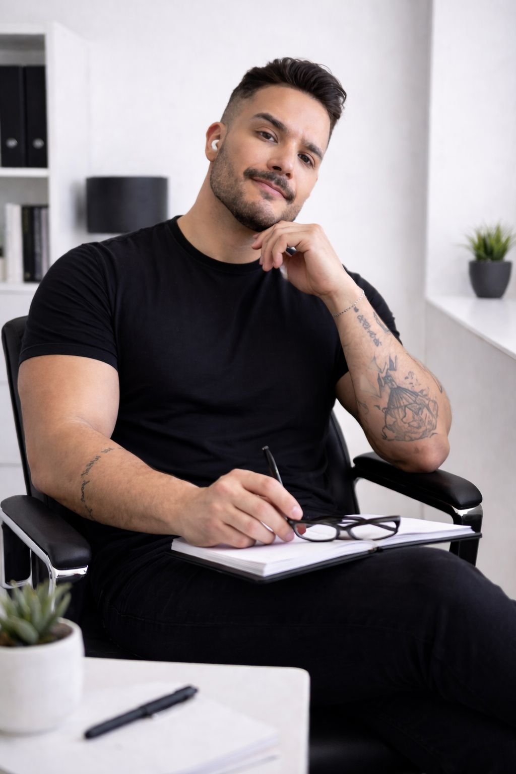 Vitor Andrade em atendimento